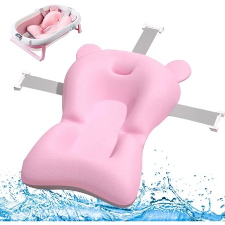 Baby bade pute, innlegg baby badeinnlegg, spedbarn nyfødt badestol, baby bade badestol, badesete baby, babybad, ROSA