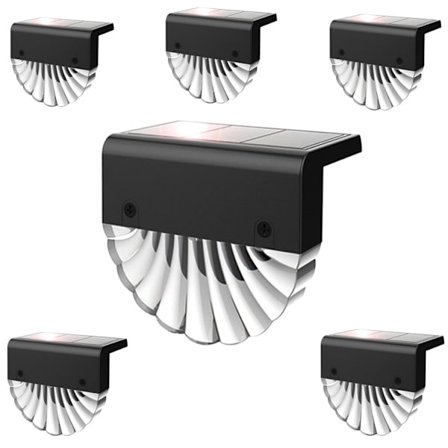 Aurinkokäyttöinen ulkoseinävalaisin, 6 kpl lämmin valkoinen + RGB-väri, aurinkokennovalot seinälle, aidalle, terassille, puutarhaan, portaalle, 