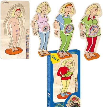 BELEDUC Moderpussel, trä, 143 x 290 x 180 mm - Lyreco - Skola och förskola - Lekmaterial - Pussel - Rampussel