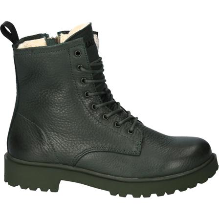 Blackstone, Wl 02 - Lace UP Boot - FUR Groen, Dames, Maat:37 EU