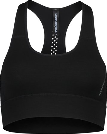Mons Royale Women's Stratos Merino Shirt Sports Bra Women undergarment Black XL