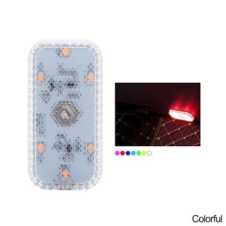 1kpl Mini auton sisävalo Langaton Led tunnelmavalo Ladattava yövaloluku Kattovalo USB-lataus 5V~02183