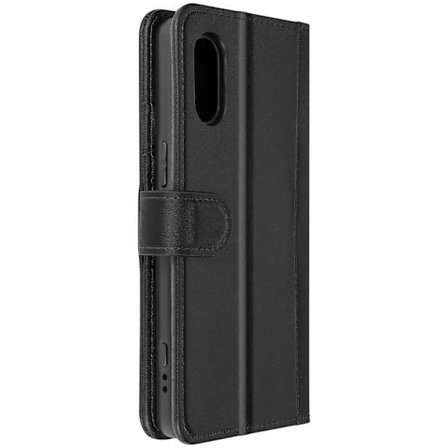 Sony Xperia 5 V äkta läderfodral med videostöd - svart