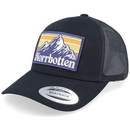 Wild Spirit - Sort trucker Kasket - Swedish Norrbotten Landscape Black A-Frame Trucker @ Hatstore