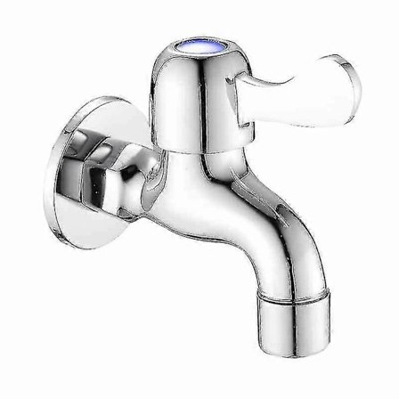 Veggmontert benkeplatebatteri - Kaldtvannsvaskarmatur, messing/krom for utendørs/hage