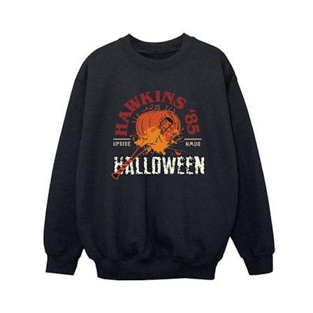 Netflix Boys Stranger Things Hawkins Halloween Sweatshirt 7-8 år