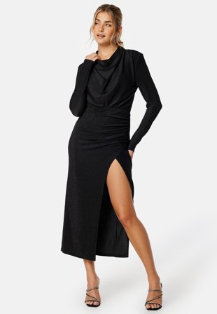 Bubbleroom Occasion Elionora Sparkling Midi Dress Black Klær