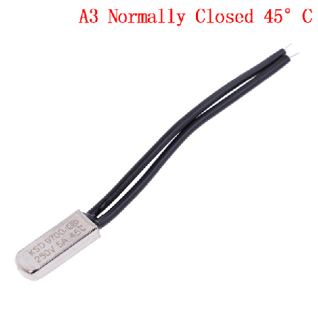 1st KSD9700 temperaturbrytare termostatskydd normalt kl Black Normally Closed 45°C