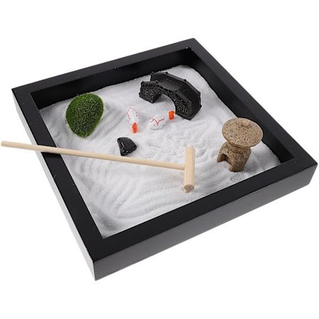1 Set Japansk Zen Trädgård Kit för Skrivbord Mini Zen Trädgård Landskap Dekoration Kit
