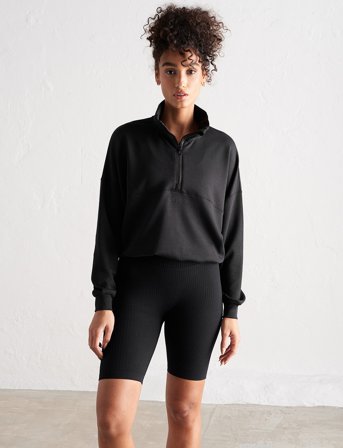 aim ́n Comfy Modal Half Zip - Black - XS