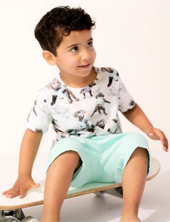 Gugguu Classic Baggy Shorts - Blue - 104