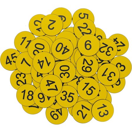 Plastik Numre Tags Graverede Nummererede Tags ID Tags Nøgle Tags Uden Hul (1-50)