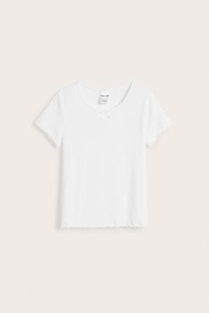 Kappahl | Ribattu pyjamapaita | Luonnonvalkoinen