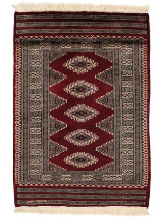 Dywan Pakistański Bucharski 3Ply 80X115 Czarny/Brunatny (Wełna, )