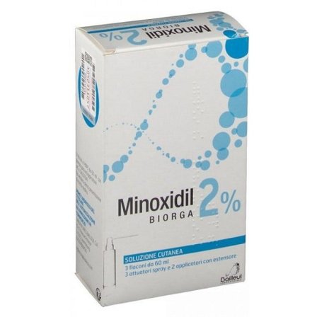 Minoxidil Biorga*Soluzione Cutanea 3 Flaconi 60ml 2%