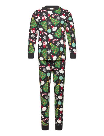 Pajama Christmas Aop Pyjamas Sett Multi/mønstret Lindex*Betinget Tilbud