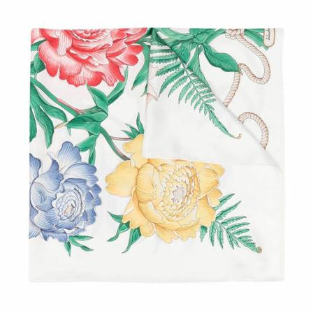 Salvatore Ferragamo, Creations Scarf Biały, Kobieta, Rozmiar: ONE Size