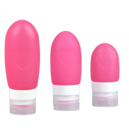 3-pack Silikon Reseflaskor Set, för Schampo Balsam, Toalettartiklar