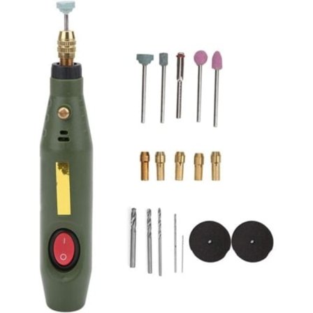 CCYKXA Mini Rotary Tool Elektrisk Drill Sliper Sander Graverer Treskjæring Drill Penn Kit Sett AC 100-240V(EU Plugg)/NC/