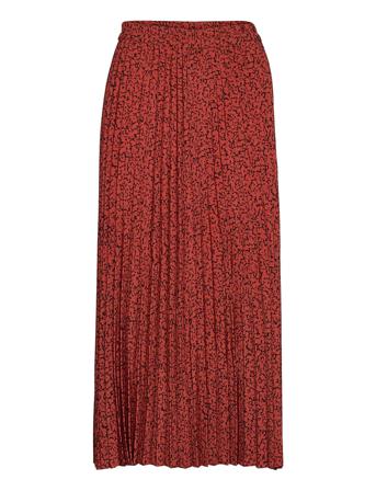 Slfalexis Mw Aop Midi Skirt B Red Selected Femme