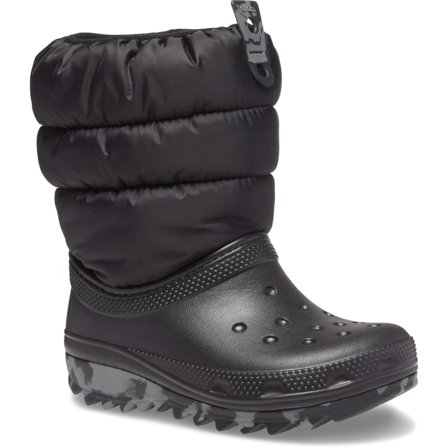 Crocs Classic Neo Puff Boot Kids Children lined boots Black 32-33