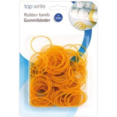 Elastikker - TOPWRITE - Pakke med 200 - Ultra-holdbare - Fleksible - Brun farve
