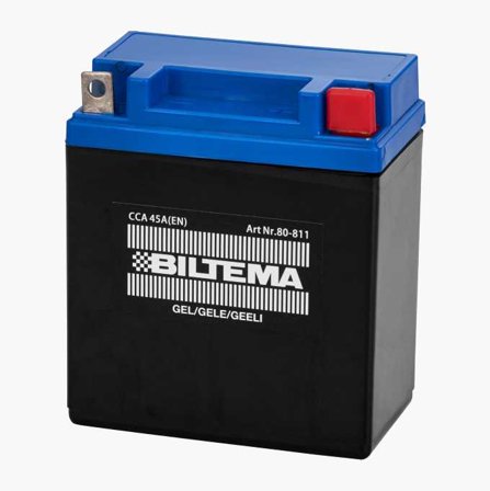 Biltema - MC-batteri gelé 12 V 3 Ah 96 x 56 x 109 mm