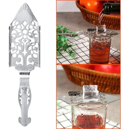 1 stk Absint-skje i rustfritt stål, hullet ut, vermouth-skje