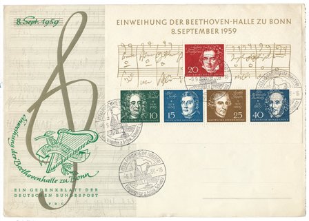 Tyskland 1959 - MICHEL Blok 2 - FDC grøn