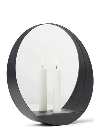 Gejst Glim Candle Mirror - Black - Ø 28 CM