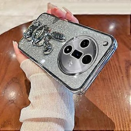 Skal för Oppo Find X7 5G Utskjutbart Stöd PC+TPU Glitter Pulver Mobilskal()