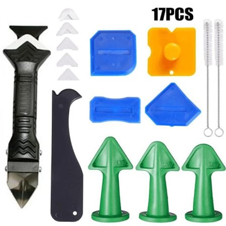 17 stk sæt af fugepistol glaslim fjernelse metalskrot