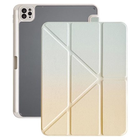 iPad Pro 13 2024 Skal i Regnbågsgradient Y-Fold Fodral i Läder