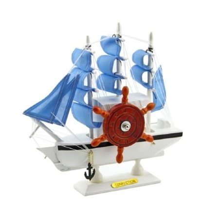 Pieni puinen purjelaiva pienoismalli musiikkilaatikko sisustus pieni lahja