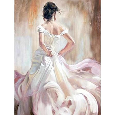 30x40cm 5D DIY Diamantmaleri Full, Ballerinaen#D, DIY Diamant Rhinestone