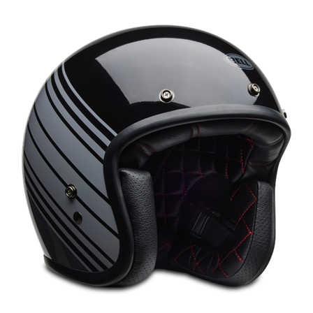 Jethelm Bell Custom 500 Glanzend Metallic Glanzend Metallic Zwart/Grijs XL