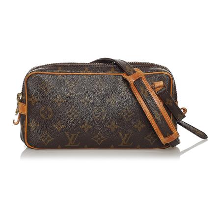 Louis Vuitton Vintage Pre-owned Monogram Marly Bandouliere Canvas Brun, Dame Vintage Tasker, Størrelse: ONE Size