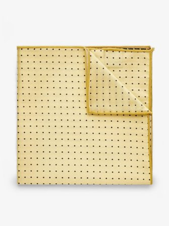 John Henric Men's Gelbes Gepunktetes Einstecktuch Size Onesize