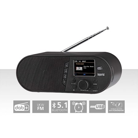 DABMAN d105 Kompakt DAB+ /FM / Bluetooth-radio Svart