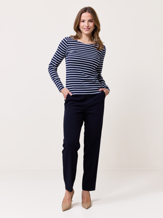 MATCH - Sienna topp - Va Vite - Str. L - Dame - Gensere & Cardigans - Blå - 95% bomull, 5% elastan