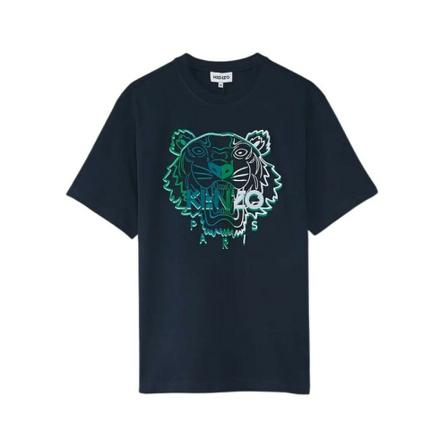 Kenzo, Tiger Seasonal T-shirt Niebieski, Mężczyzna, Rozmiar: L
