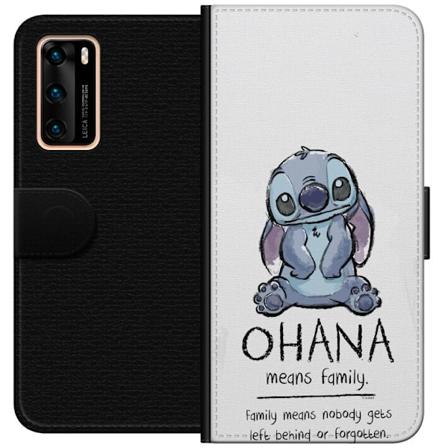 Huawei P40 Lompakkokotelo Stitch Ohana
