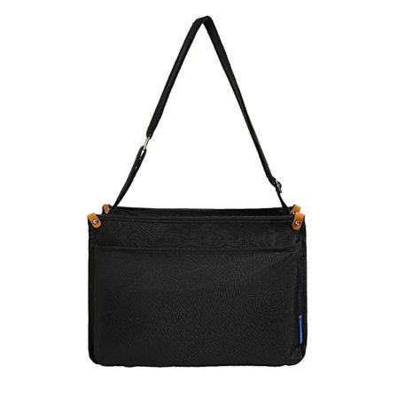 Svart minimalistisk pendler skulderveske praktisk stor kapasitet multiroms tote bag, ensfarget minimalistisk motetrend skulderveske