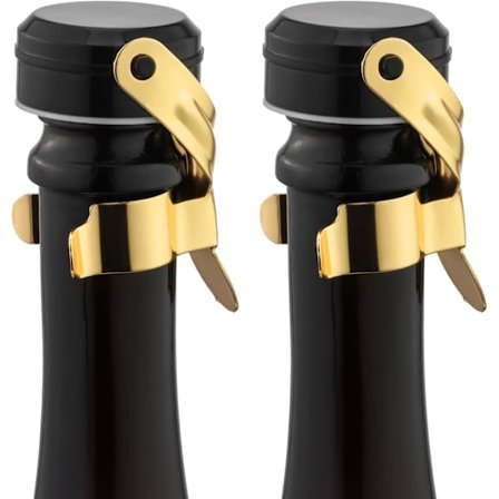 Champagne- og vinprop i rustfrit stål med fødevaregodkendt silikone