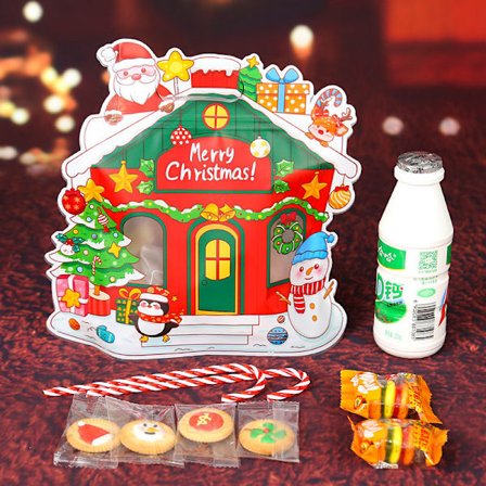 12 st julgodis- och kakförpackningspåsar, presentpåsar, julbarns tecknade självförslutande påsar, presentpåsar