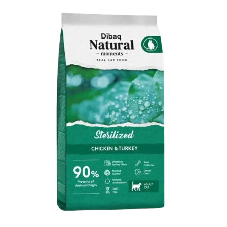 DIBAQ - Cat Natural Moments Sterilized Chicken & Turkey 2kg - Katt - Kattefôr & kattemat - Tørrfôr for katt - ZOO.no