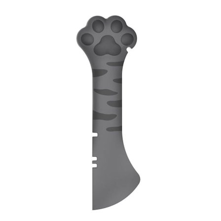 Husdjursburköppnare Kattburköppnare för utfodring Multifunktionell Kattskopa Verktyg Grå