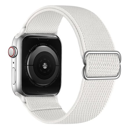 Elastinen nailonranneke Apple Watch Ultra 2 49mm Valkoinen