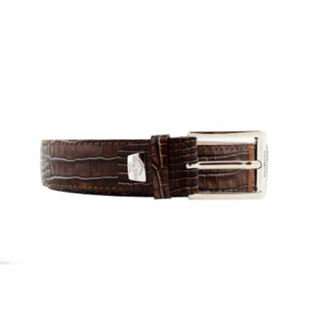 Giorgio, 1023/35 riem Bruin, Heren, Maat:ONE Size,leer,print