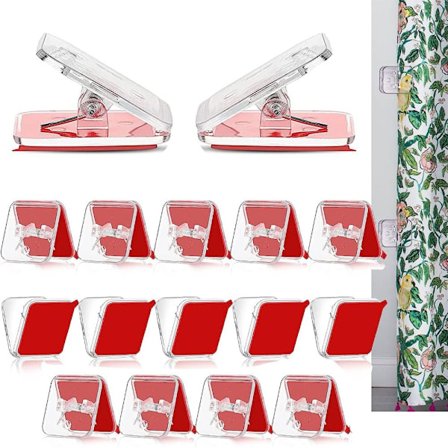 16 stk Dusjforhengklemmer Dusjforheng Vekter Klare